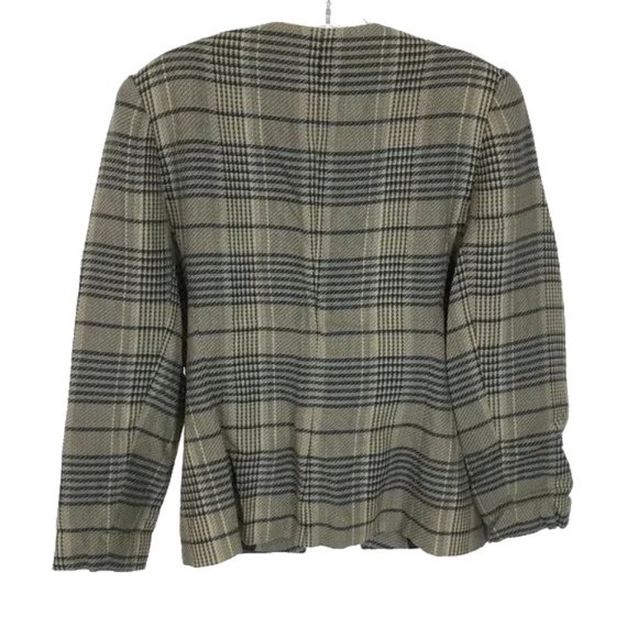Womens Size 10 Giorgio Armani Vintage Plaid Pattern Blazer Jacket Made in Italy - Picture 4 of 4